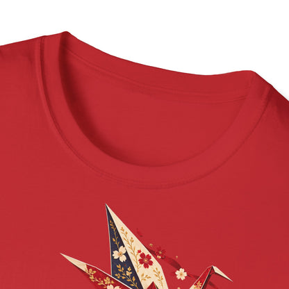 Floral Umbrella Girl T-Shirt — Whimsical Vintage Illustration Tee
