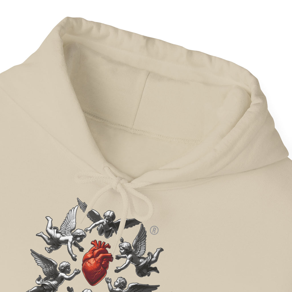 Anatomical Heart Hoodie – "Angels Guard Our Hearts" Graphic Sweatshirt