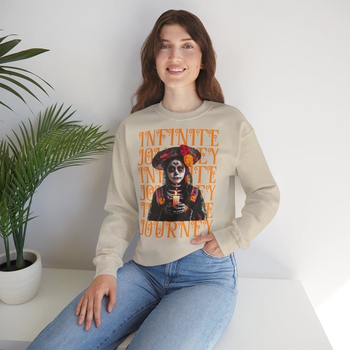Day of the Dead "Infinite Journey" Crewneck Sweatshirt — Life, Death & Beyond Graphic