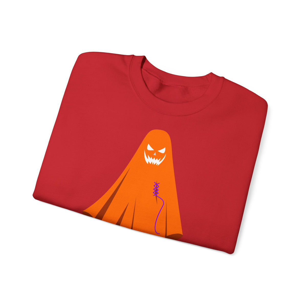 Halloween Ghost Costume Sweatshirt — Cute Spooky Ghost Holding Lollipop Crewneck