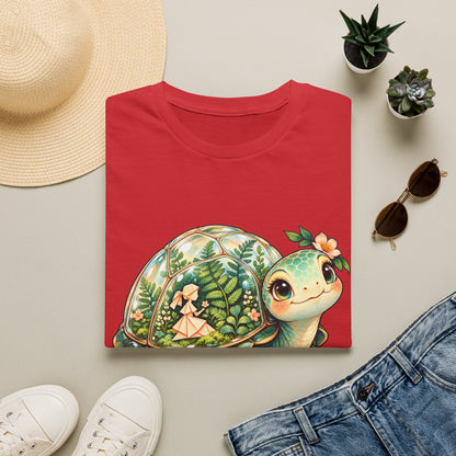 Turtle Garden Tee — Cute Floral Baby Turtle Illustration T-Shirt