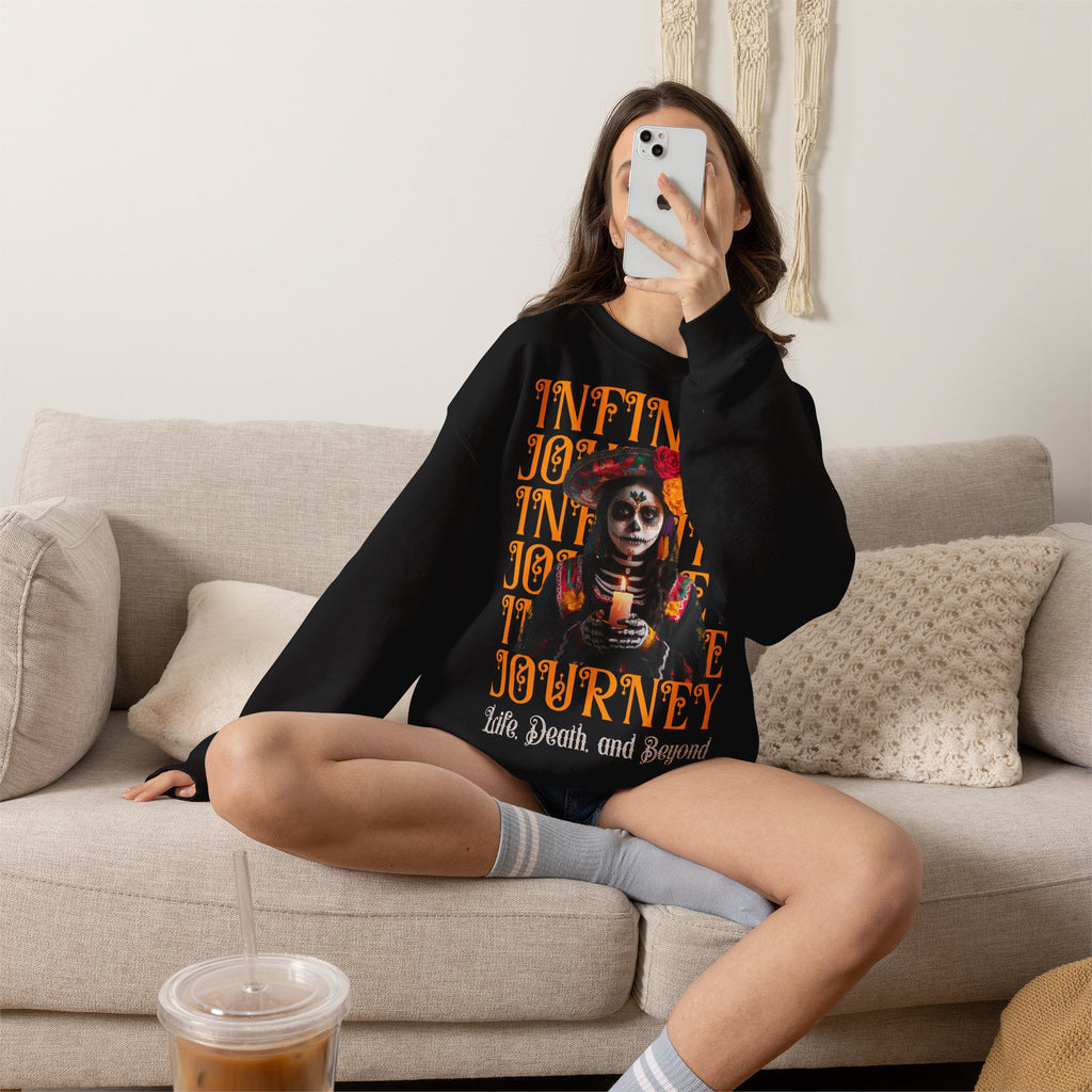 Day of the Dead "Infinite Journey" Crewneck Sweatshirt — Life, Death & Beyond Graphic