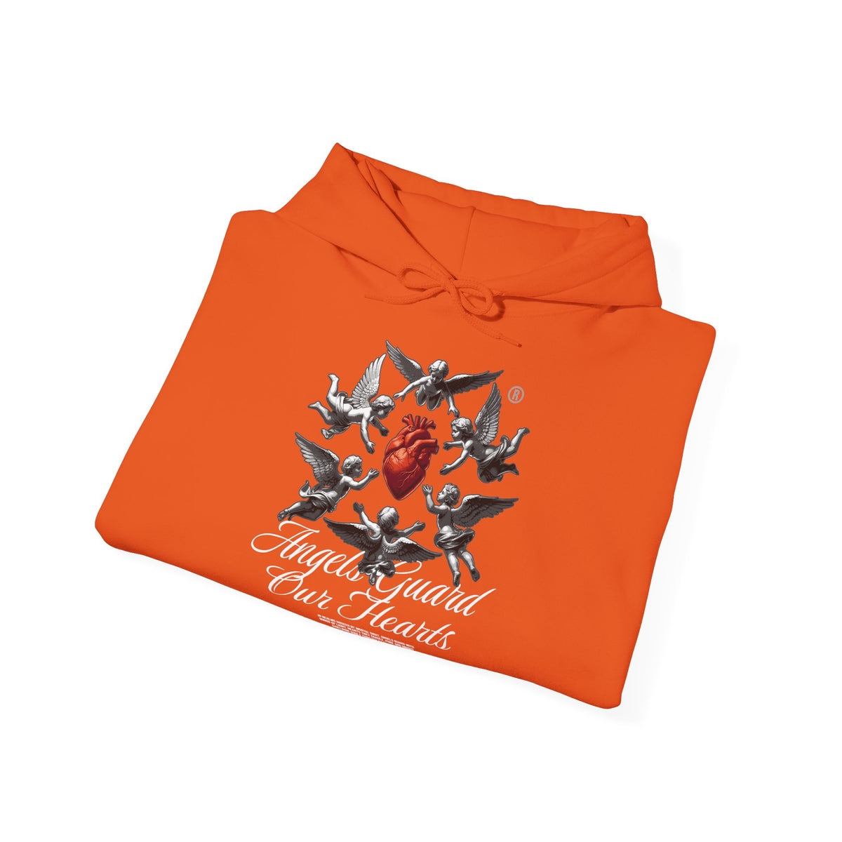 Anatomical Heart Hoodie – "Angels Guard Our Hearts" Graphic Sweatshirt