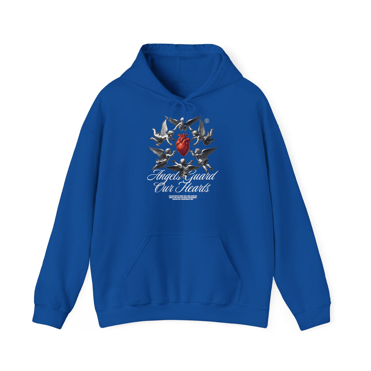 Anatomical Heart Hoodie – "Angels Guard Our Hearts" Graphic Sweatshirt