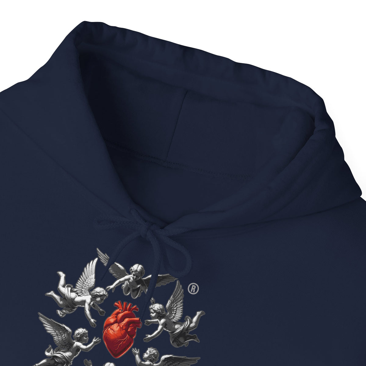 Anatomical Heart Hoodie – "Angels Guard Our Hearts" Graphic Sweatshirt