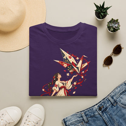 Floral Umbrella Girl T-Shirt — Whimsical Vintage Illustration Tee