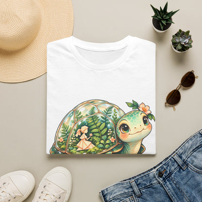 Turtle Garden Tee — Cute Floral Baby Turtle Illustration T-Shirt