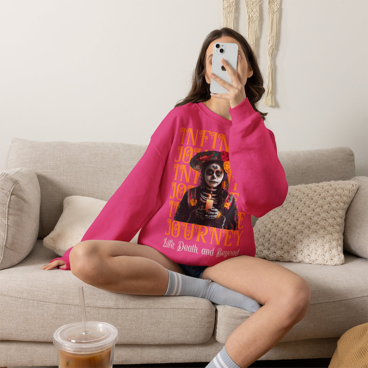 Day of the Dead "Infinite Journey" Crewneck Sweatshirt — Life, Death & Beyond Graphic