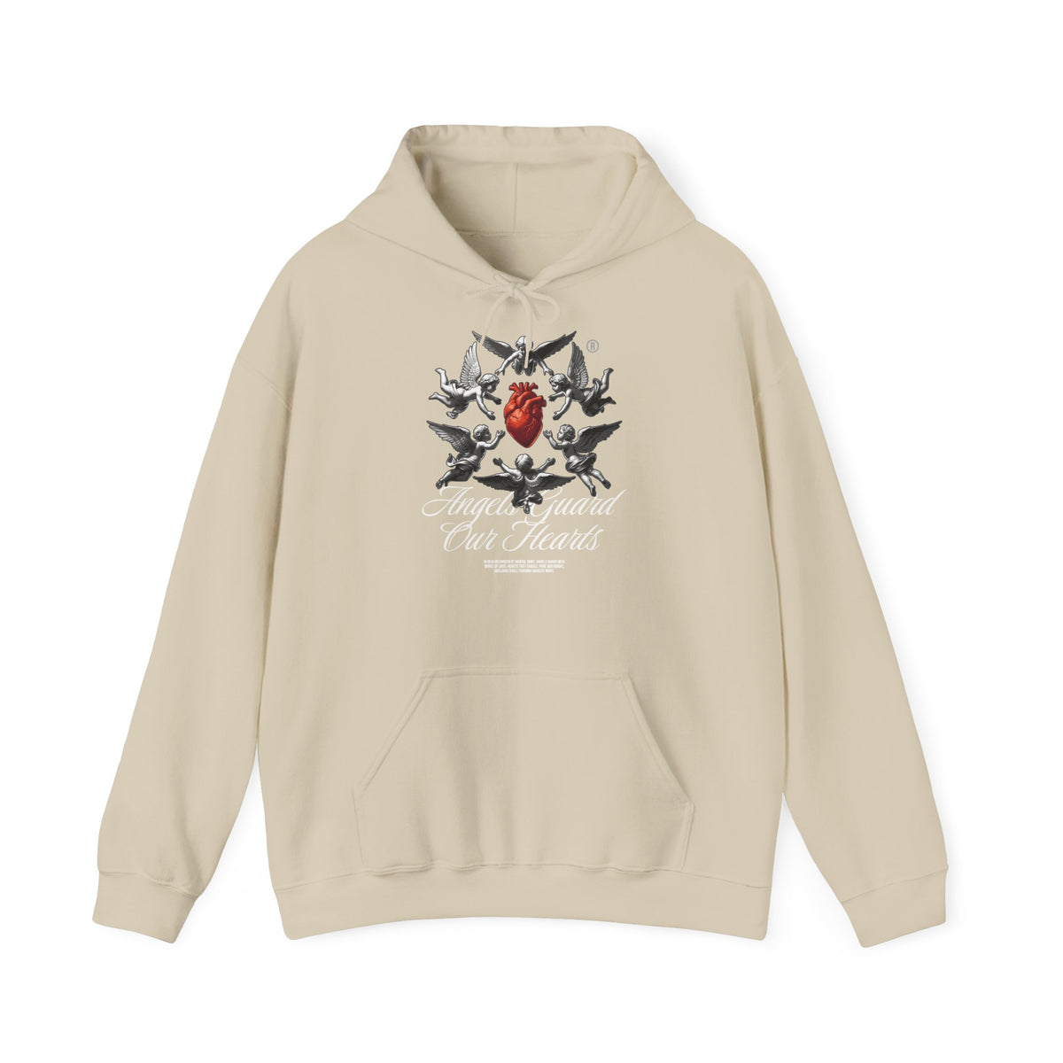 Anatomical Heart Hoodie – "Angels Guard Our Hearts" Graphic Sweatshirt