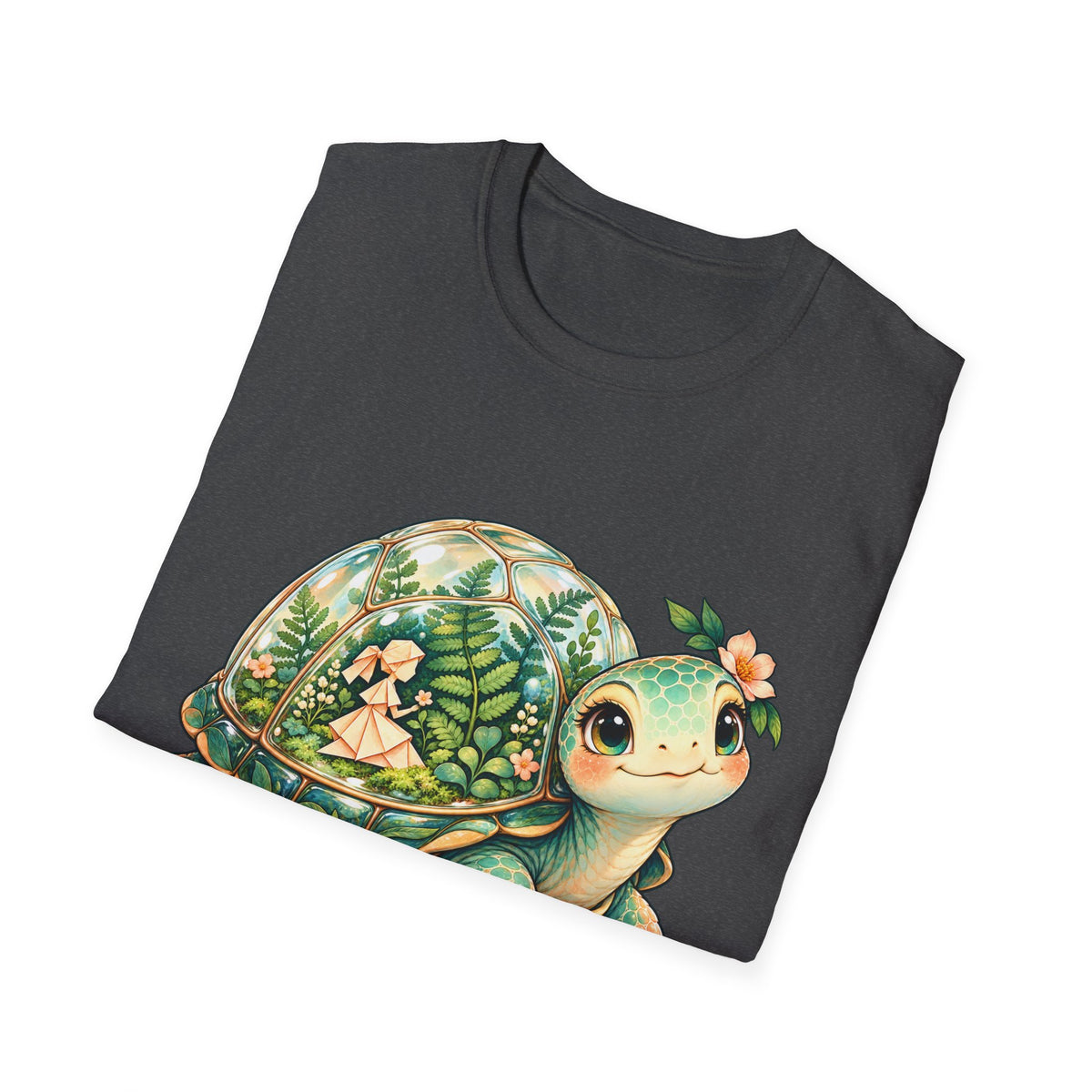 Turtle Garden Tee — Cute Floral Baby Turtle Illustration T-Shirt