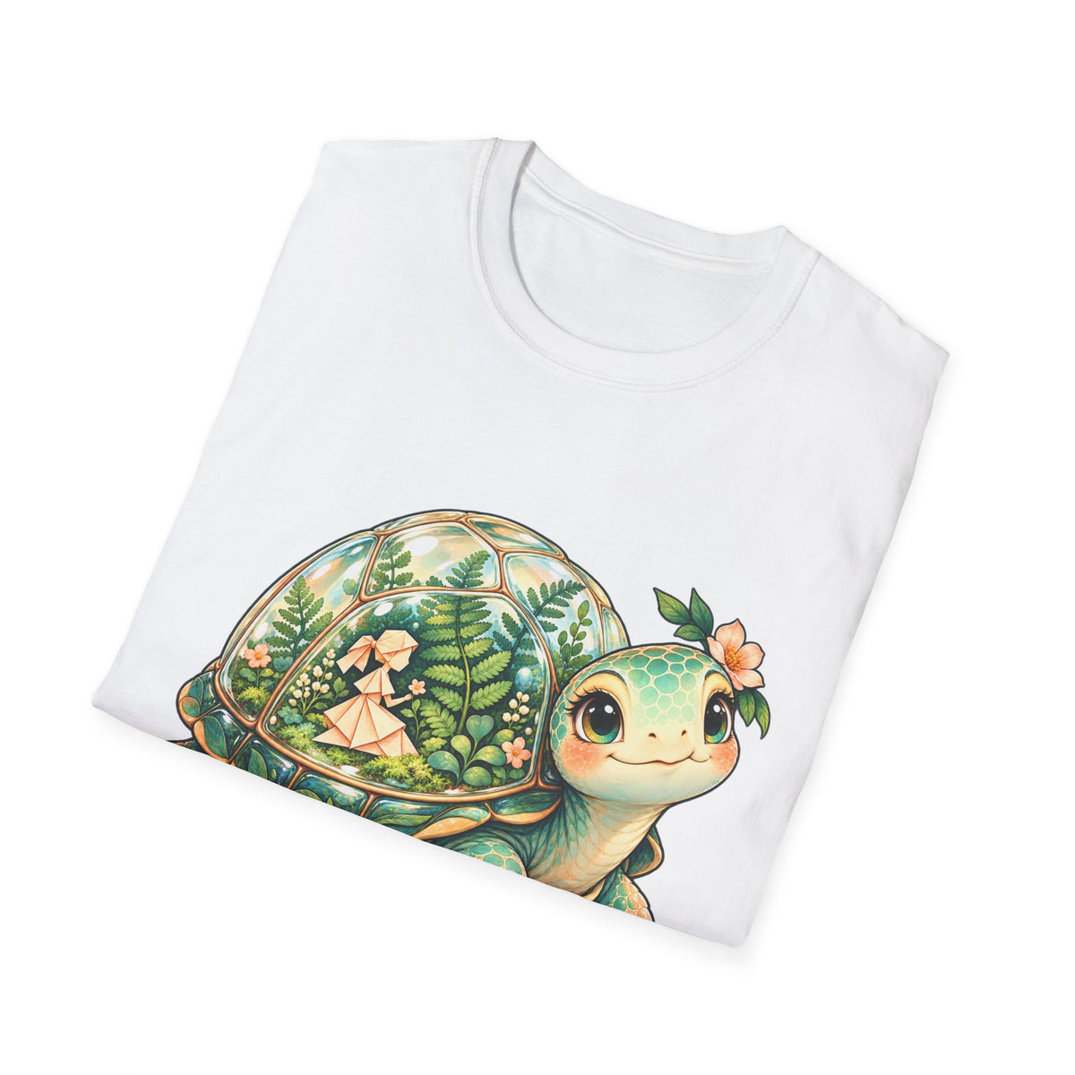 Turtle Garden Tee — Cute Floral Baby Turtle Illustration T-Shirt
