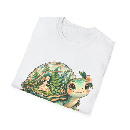 Turtle Garden Tee — Cute Floral Baby Turtle Illustration T-Shirt
