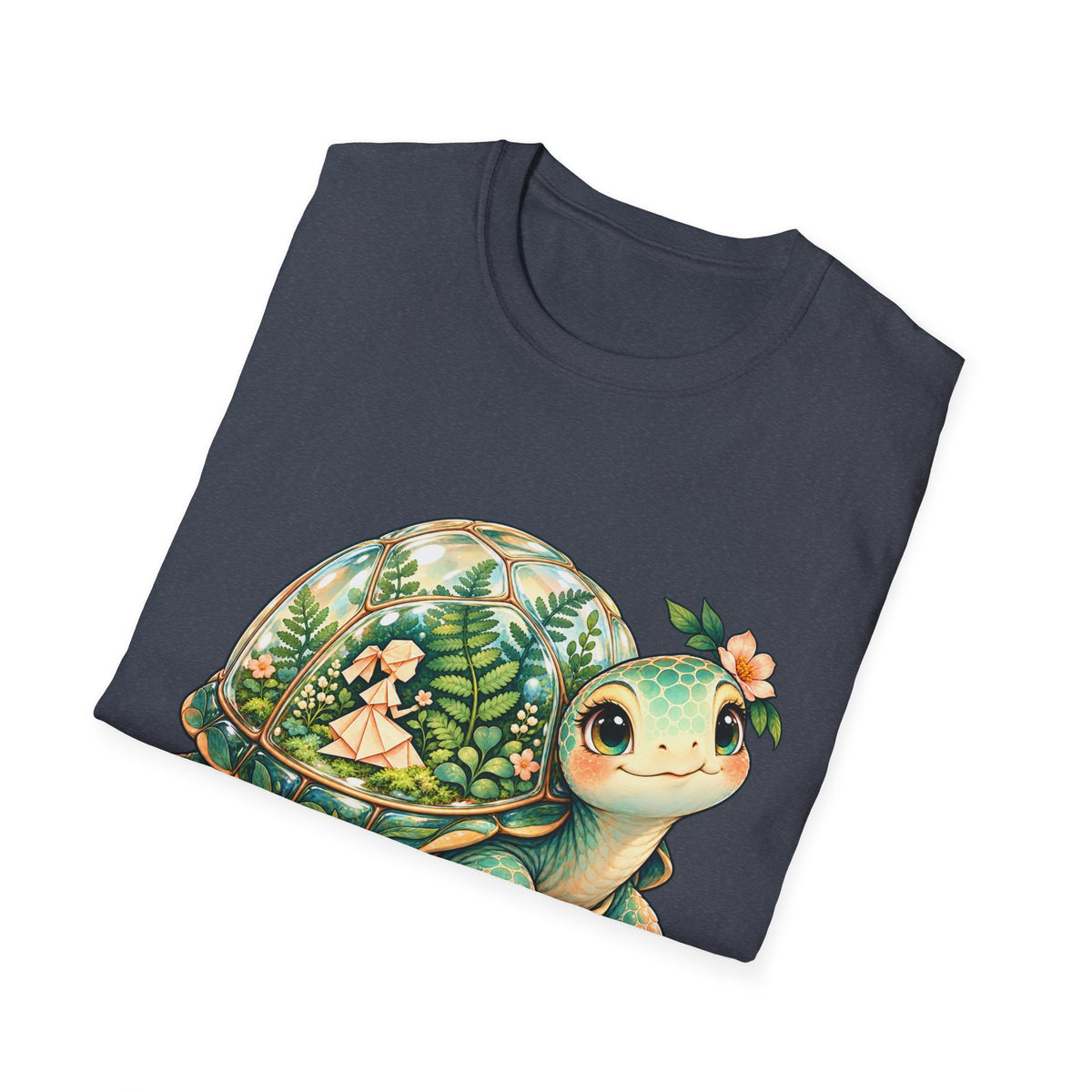 Turtle Garden Tee — Cute Floral Baby Turtle Illustration T-Shirt