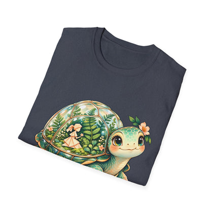 Turtle Garden Tee — Cute Floral Baby Turtle Illustration T-Shirt
