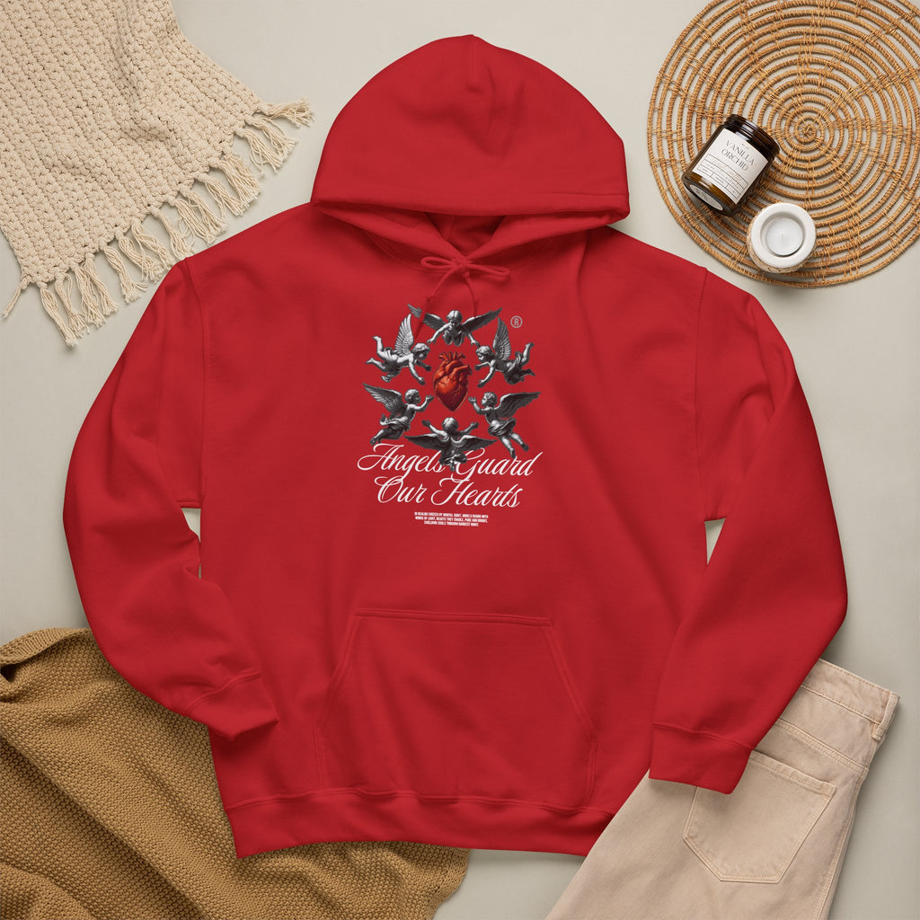 Anatomical Heart Hoodie – "Angels Guard Our Hearts" Graphic Sweatshirt