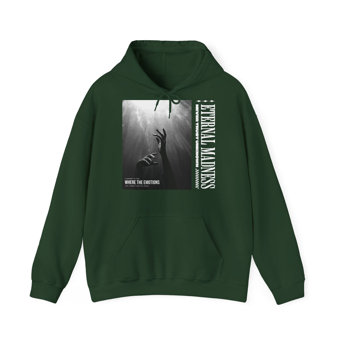 Eternal Madness Hoodie – 'Where the Emotions' Gothic Black Pullover