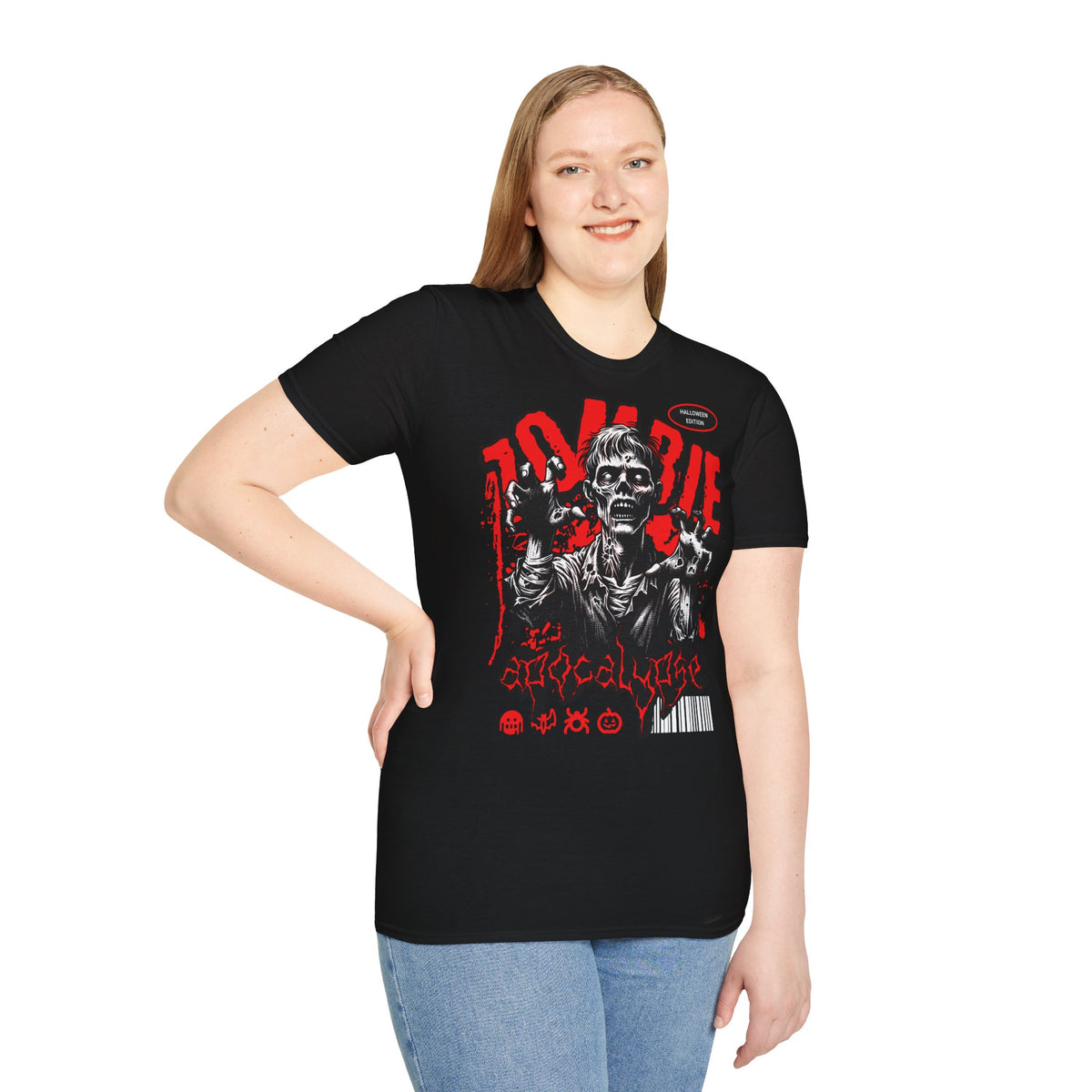Zombie Apocalypse T-Shirt — Retro Red Horror Graphic Tee