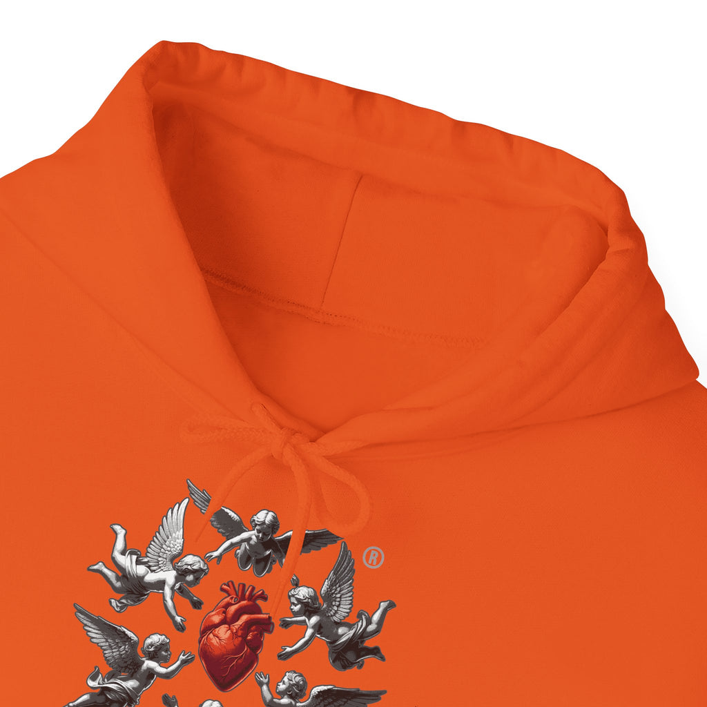 Anatomical Heart Hoodie – "Angels Guard Our Hearts" Graphic Sweatshirt