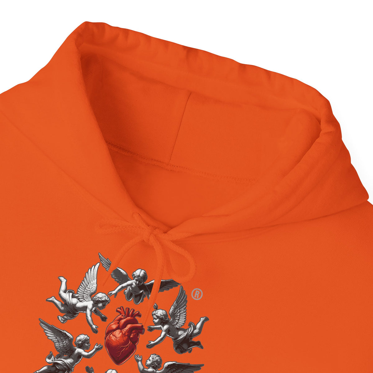 Anatomical Heart Hoodie – "Angels Guard Our Hearts" Graphic Sweatshirt
