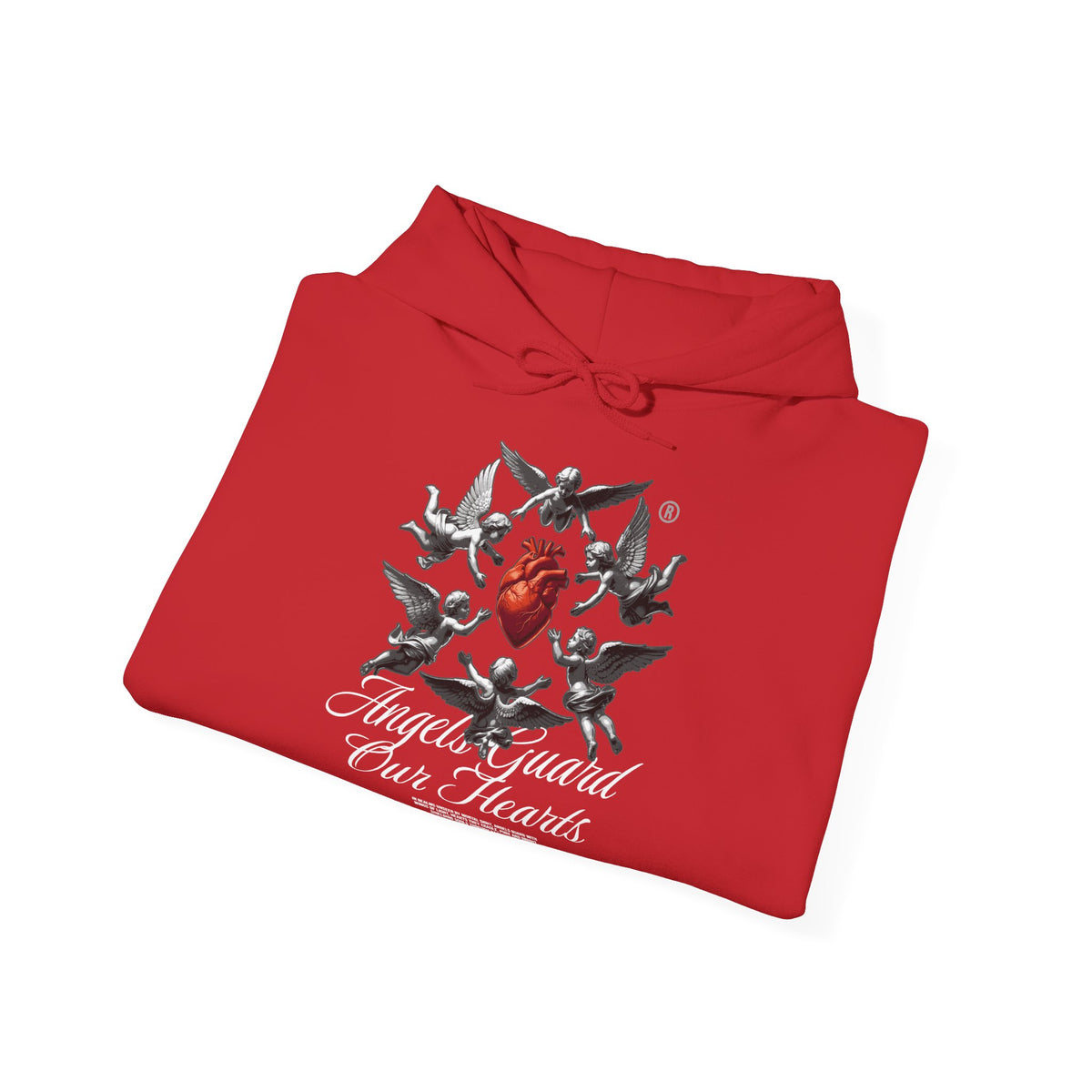 Anatomical Heart Hoodie – "Angels Guard Our Hearts" Graphic Sweatshirt