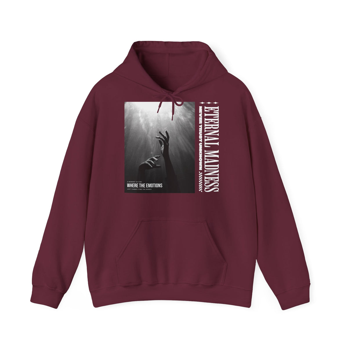 Eternal Madness Hoodie – 'Where the Emotions' Gothic Black Pullover