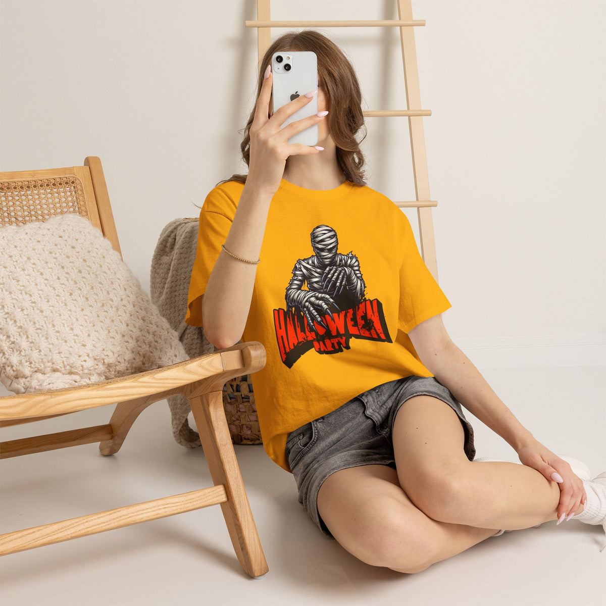Halloween Mummy Tee — 'Halloween Party' Graphic T-Shirt
