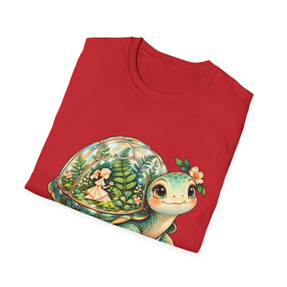 Turtle Garden Tee — Cute Floral Baby Turtle Illustration T-Shirt