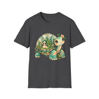 Turtle Garden Tee — Cute Floral Baby Turtle Illustration T-Shirt