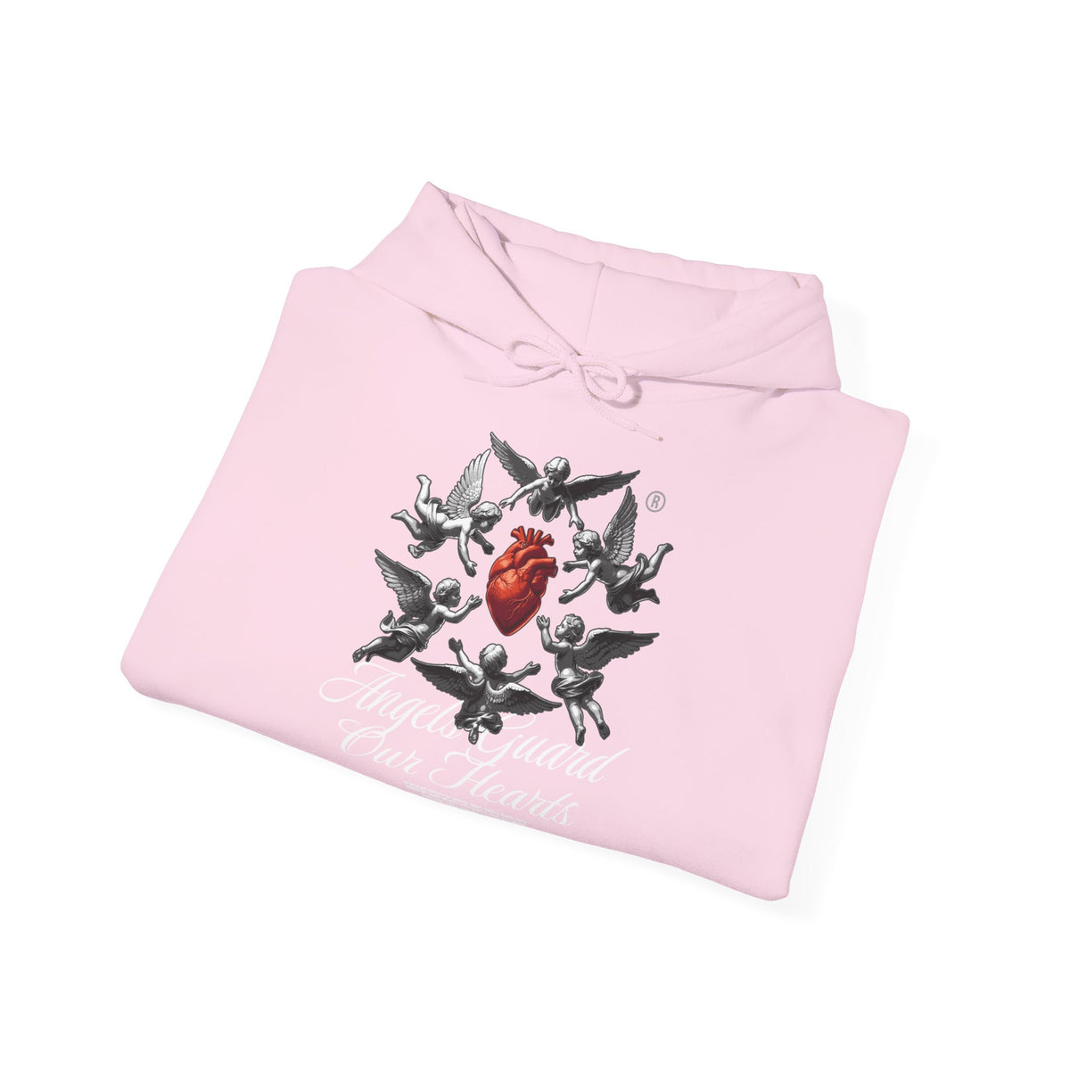 Anatomical Heart Hoodie – "Angels Guard Our Hearts" Graphic Sweatshirt