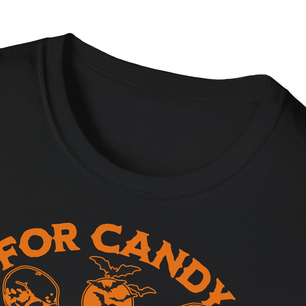 Skeleton Blessings Halloween T-Shirt — "Praying for Candy and Fun" Graphic Tee