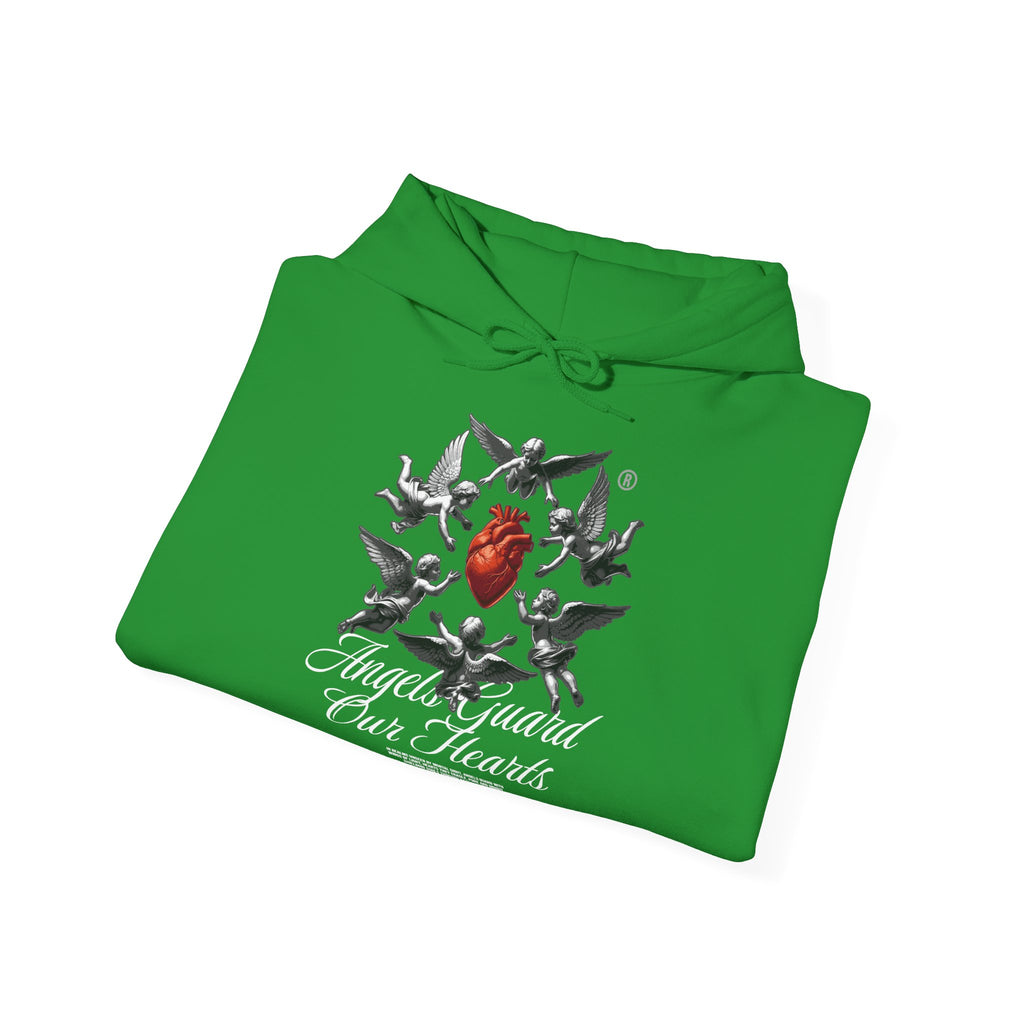 Anatomical Heart Hoodie – "Angels Guard Our Hearts" Graphic Sweatshirt