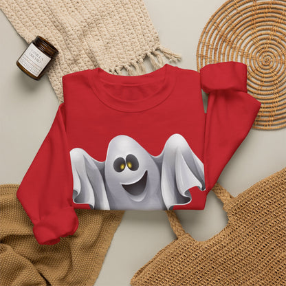 Halloween Ghost Sweatshirt — Cute Spooky Crewneck Pullover