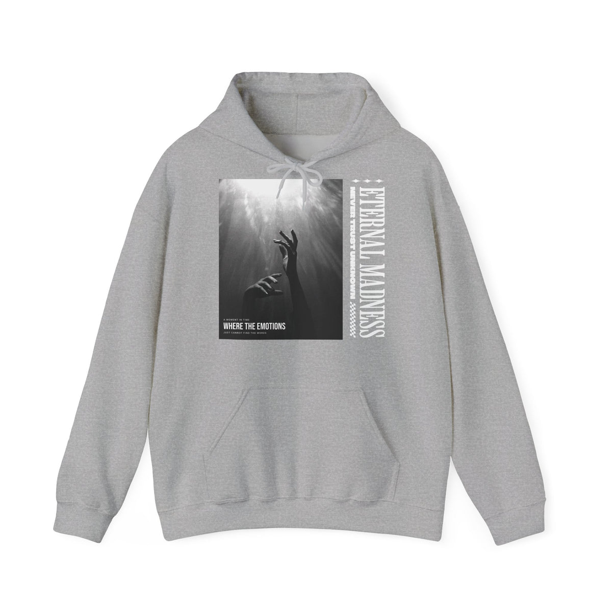 Eternal Madness Hoodie – 'Where the Emotions' Gothic Black Pullover