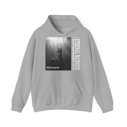 Eternal Madness Hoodie – 'Where the Emotions' Gothic Black Pullover