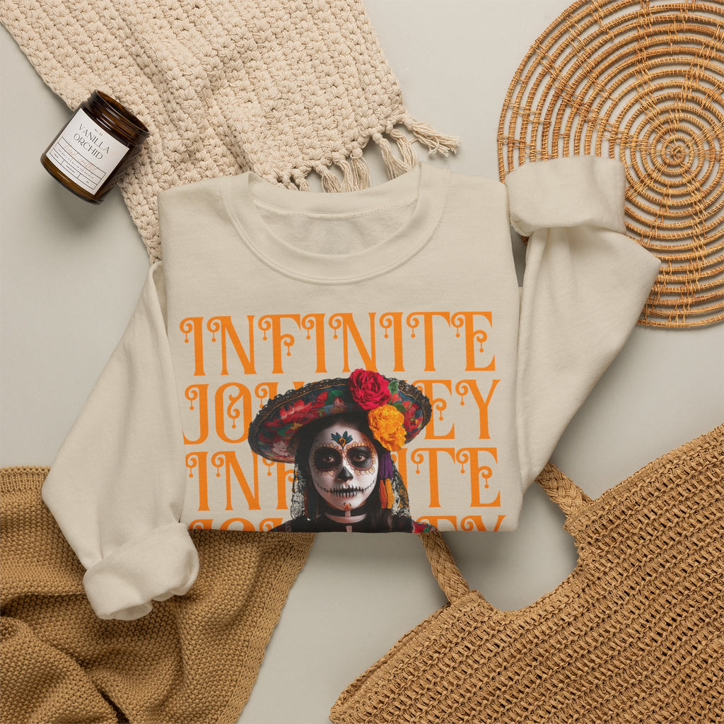 Day of the Dead "Infinite Journey" Crewneck Sweatshirt — Life, Death & Beyond Graphic