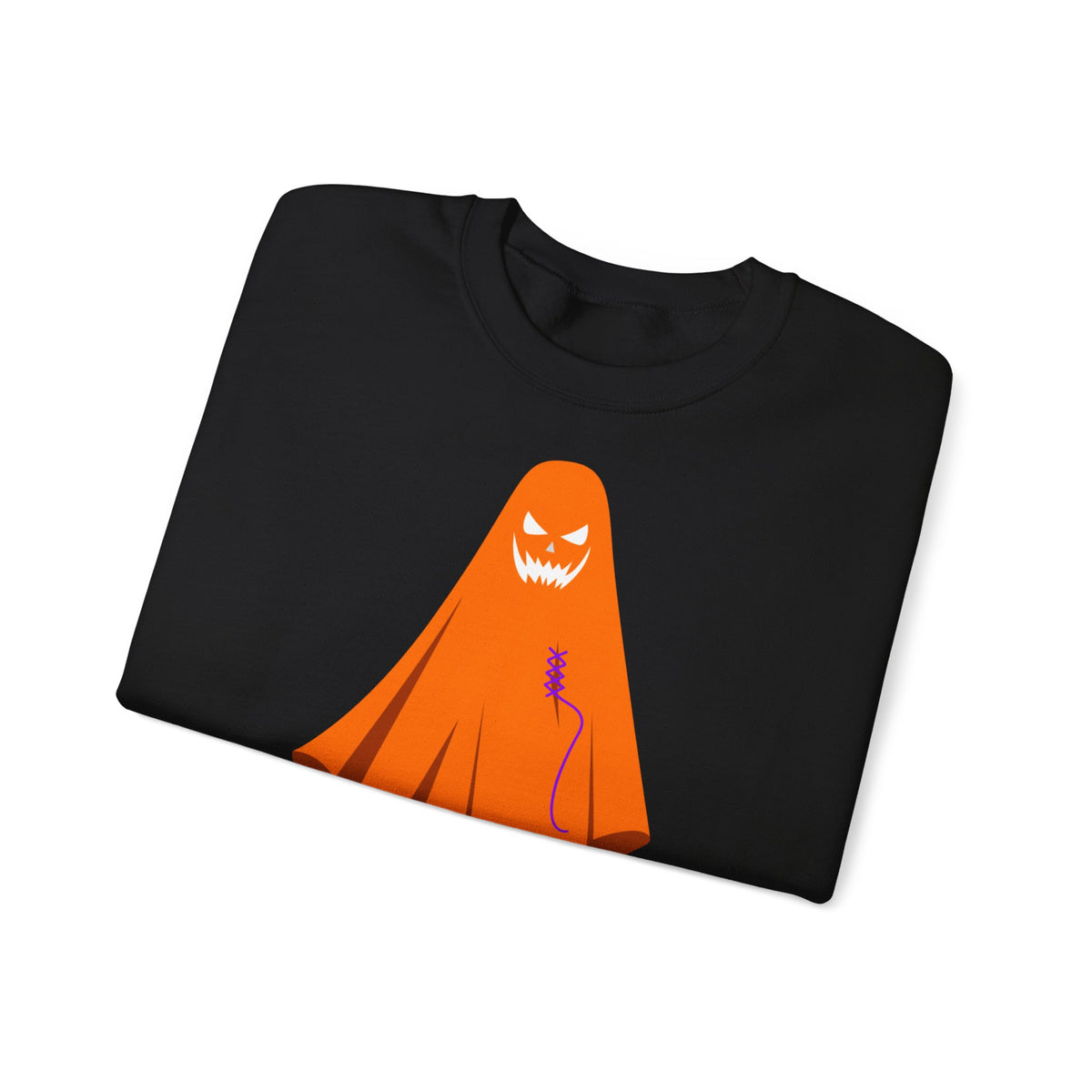 Halloween Ghost Costume Sweatshirt — Cute Spooky Ghost Holding Lollipop Crewneck