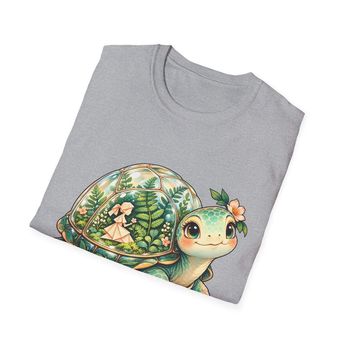 Turtle Garden Tee — Cute Floral Baby Turtle Illustration T-Shirt