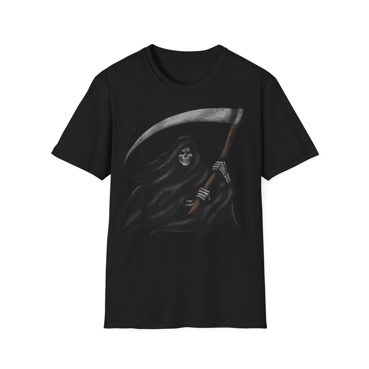 Grim Reaper Scythe T-Shirt — Dark Gothic Skull Tee  Halloween