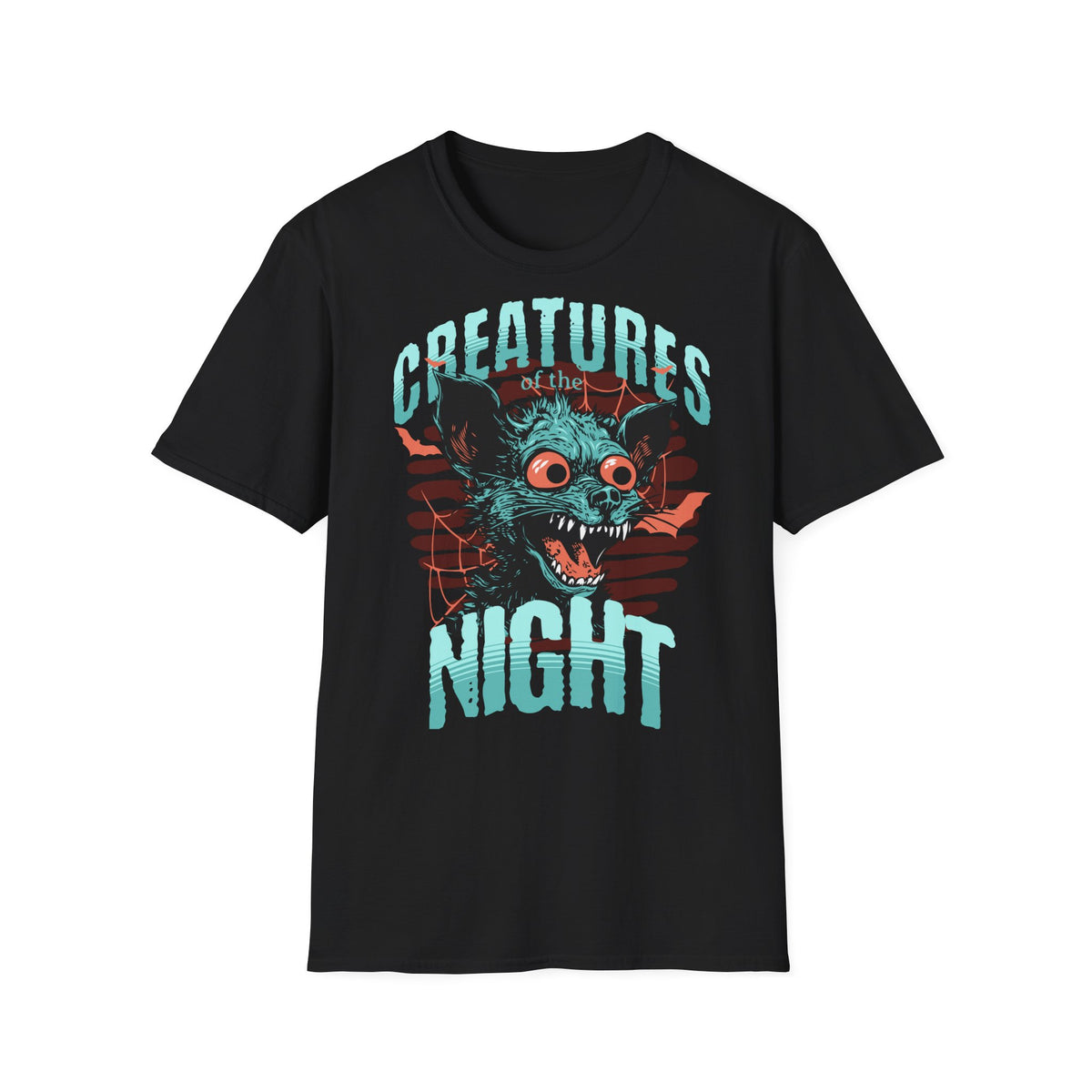 Creatures of the Night Graphic T-Shirt — Retro Horror Bat Tee