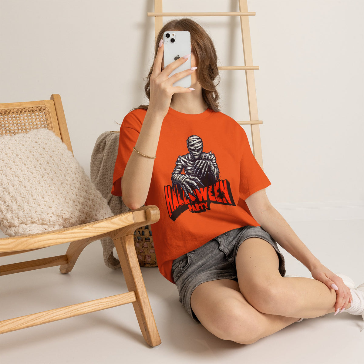 Halloween Mummy Tee — 'Halloween Party' Graphic T-Shirt
