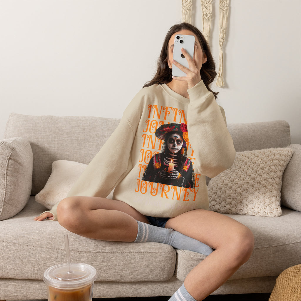 Day of the Dead "Infinite Journey" Crewneck Sweatshirt — Life, Death & Beyond Graphic
