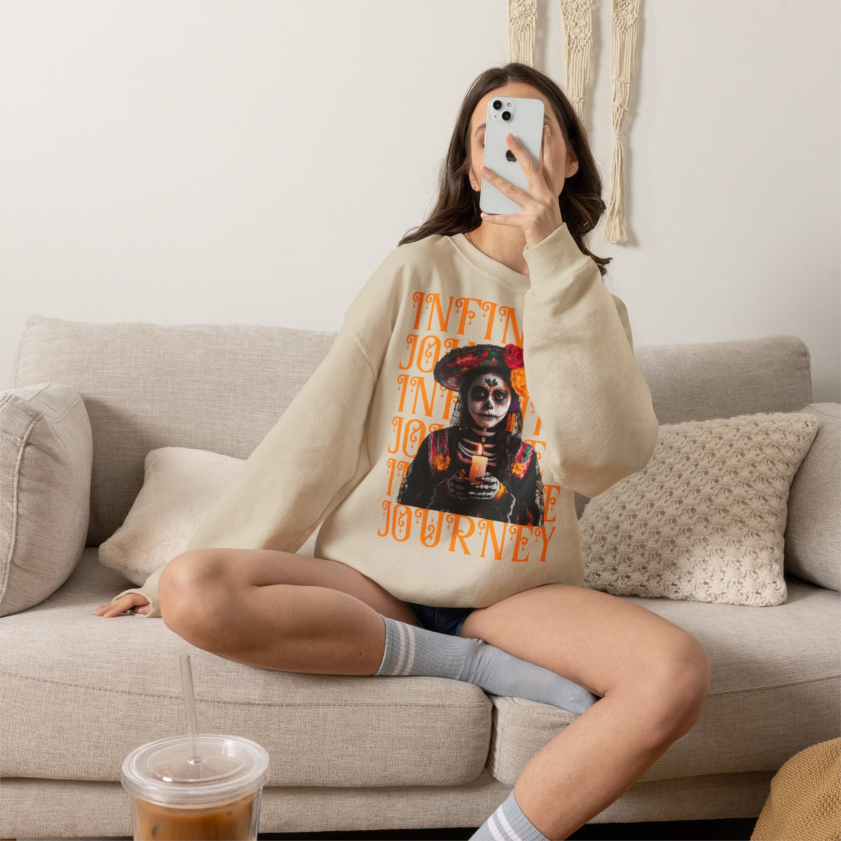Day of the Dead "Infinite Journey" Crewneck Sweatshirt — Life, Death & Beyond Graphic