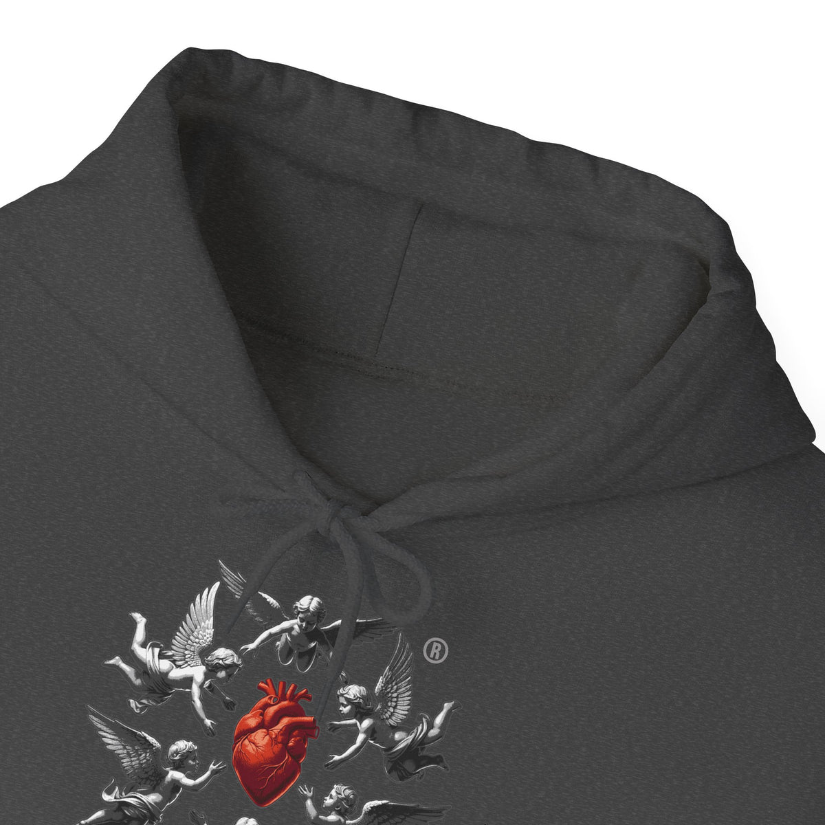 Anatomical Heart Hoodie – "Angels Guard Our Hearts" Graphic Sweatshirt