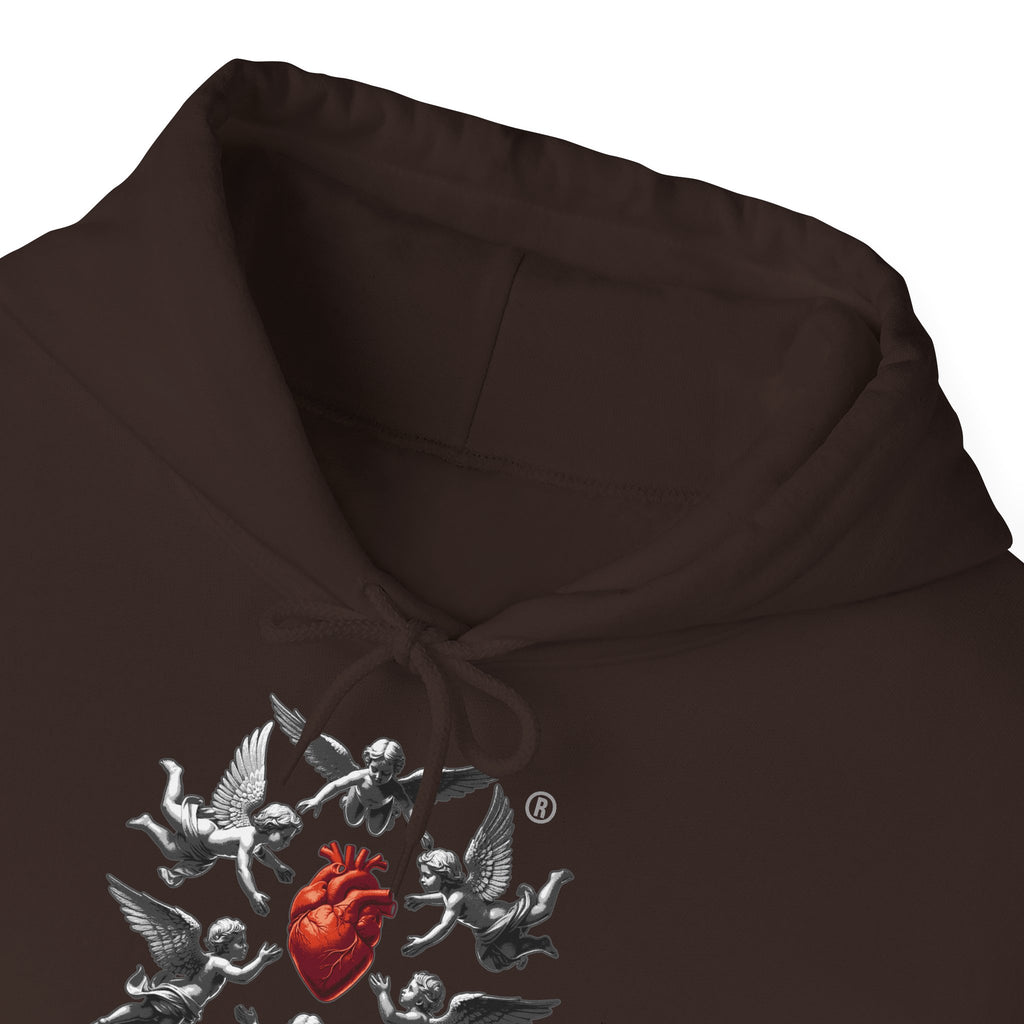 Anatomical Heart Hoodie – "Angels Guard Our Hearts" Graphic Sweatshirt