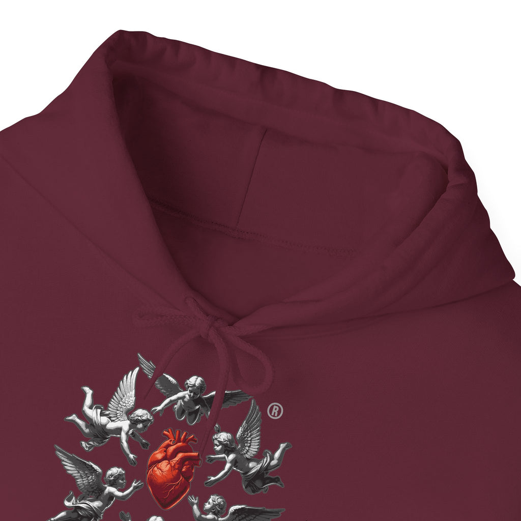 Anatomical Heart Hoodie – "Angels Guard Our Hearts" Graphic Sweatshirt