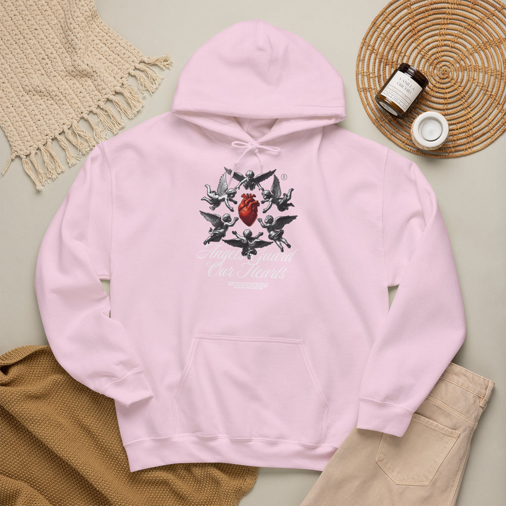 Anatomical Heart Hoodie – "Angels Guard Our Hearts" Graphic Sweatshirt