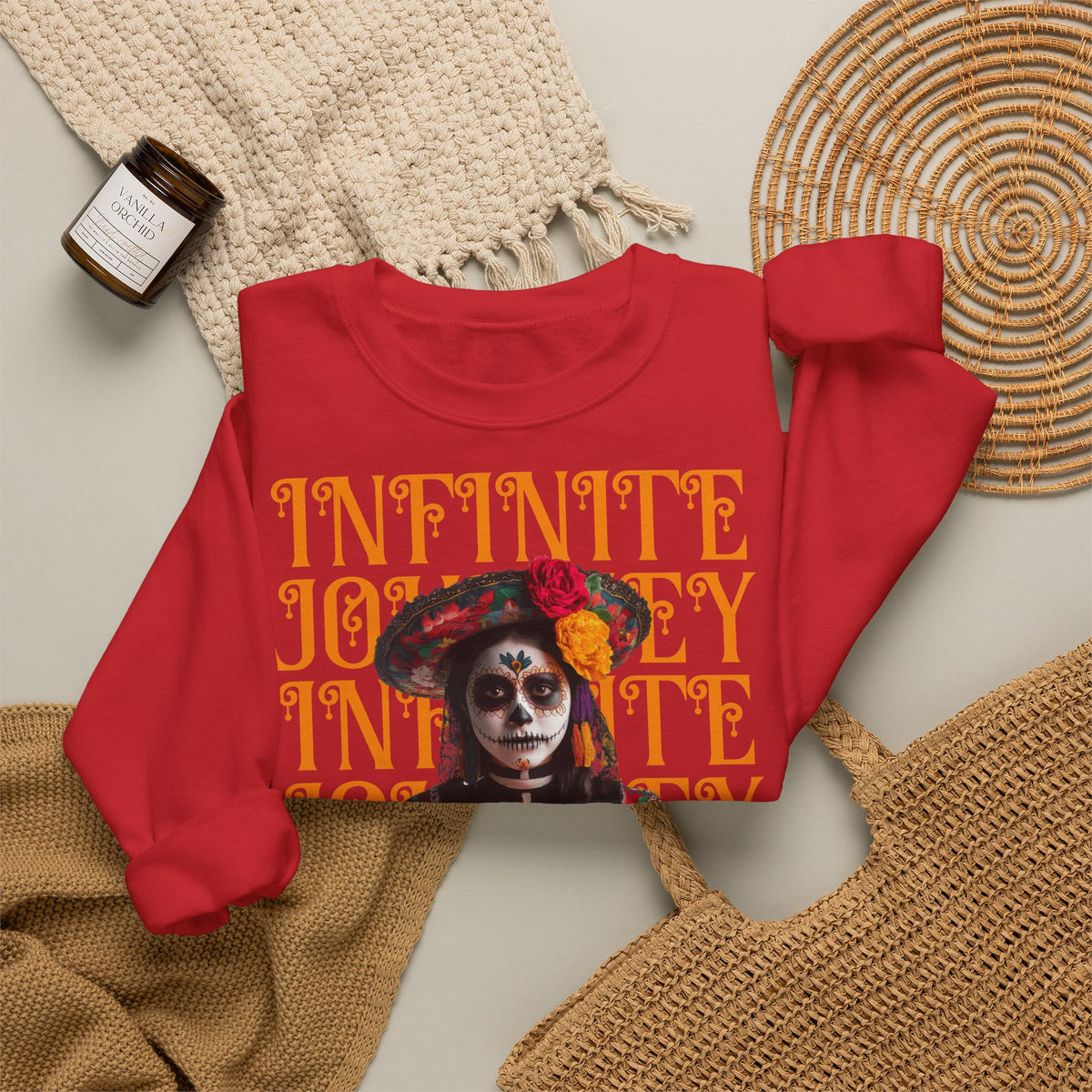 Day of the Dead "Infinite Journey" Crewneck Sweatshirt — Life, Death & Beyond Graphic