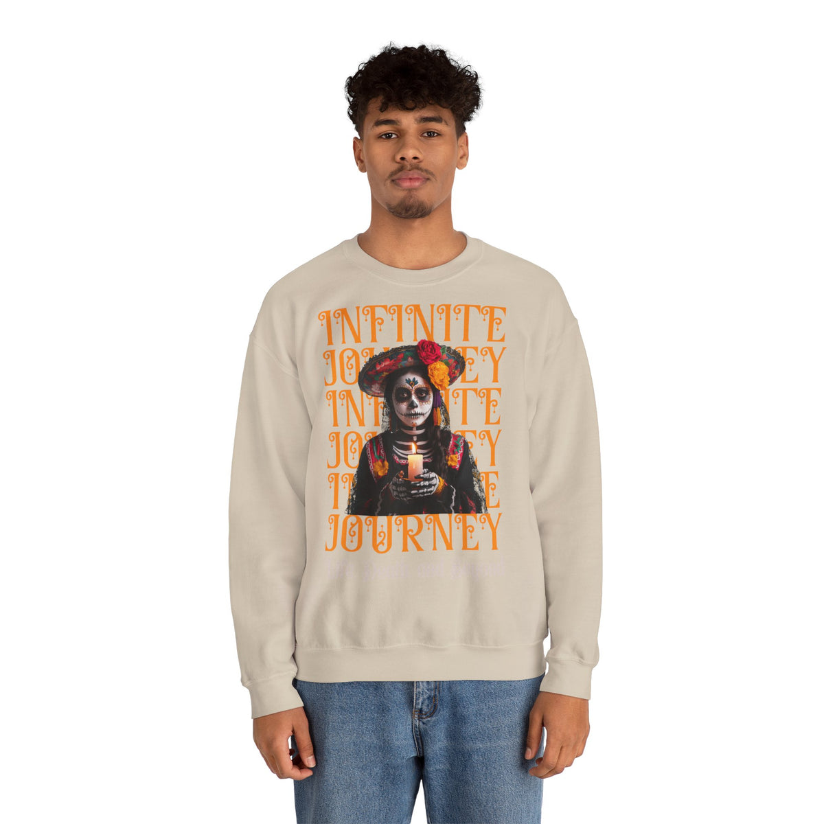 Day of the Dead "Infinite Journey" Crewneck Sweatshirt — Life, Death & Beyond Graphic