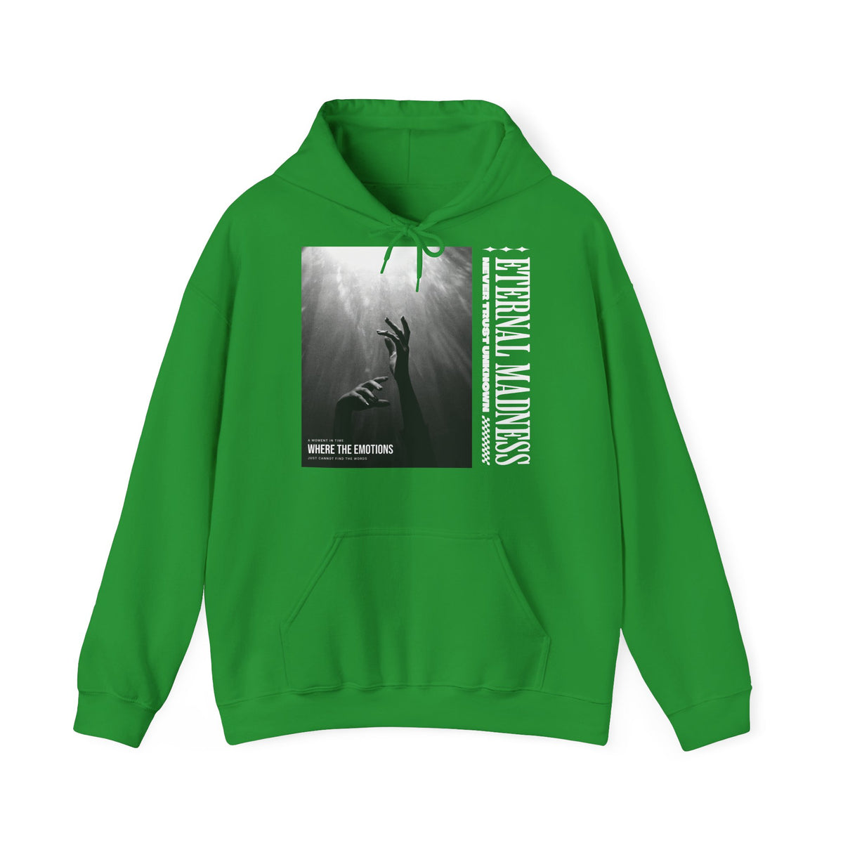 Eternal Madness Hoodie – 'Where the Emotions' Gothic Black Pullover