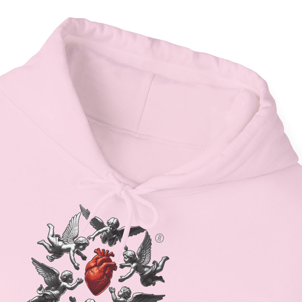 Anatomical Heart Hoodie – "Angels Guard Our Hearts" Graphic Sweatshirt